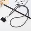 Nuevo Estilo Lanyard Largo para Teléfono con Malla de Pedrería, Correa para el Cuello, Cadena Cruzada, Llavero para Funda de Teléfono, Colgante y Portatarjetas