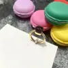 Joias de Cristal Lipai Comércio Exterior Japonês e Coreano Estilo Pedra Preciosa Multifacetado Colorido Doce Banhado a Ouro Cravejado de Diamantes Anéis Empilháveis