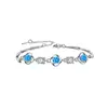 Elegante pulseira de trevo de quatro folhas da sorte incrustada com diamantes pulseira de flor de trevo de quatro folhas colorida simples da moda pulseira incrustada com diamantes