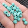 Cuentas antiguas de turquesa optimizadas, cuentas sueltas de jade de imitación, cuentas de barril verde, pulsera, collar, accesorios de joyería, cuentas hechas a mano
