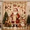 Amazon Venda Quente Transfronteiriça Cortinas com Impressão Digital Série de Natal Decoração de Casa Cortinas Blackout SHIEN Dropshipping