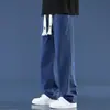 Jeans Estilo Primavera y Otoño para Hombre Nuevos Pantalones Largos Sueltos Casuales High Street Pantalones para Hombre Estilo Americano Chicos Pantalones Largos de Pierna Recta