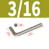 Llave Allen Cabeza Plana Acero Cromo Vanadio Niquelada Juego Herramientas Domésticas Alargada Forma de L Destornillador Hexagonal Llave
