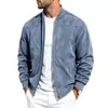 Chaqueta deportiva casual con cremallera y cuello alto, diseño de retazos de color liso de gamuza para hombre, europea y americana, transfronteriza, cárdigan de manga larga