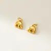 Pingente de Elefante Banhado a Ouro Prata de Lei 925 8mm Acabamento Fino Material para Pulseira DIY Tecelagem de Corda Acessórios Q0370