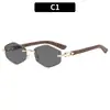 Moda Europea y Americana Nuevas Gafas de Sol Sin Marco Personalidad Corte Filo Sensación de Alta Gama Tan Geniales Gafas de Sol Personalidad Versátil Estilo Callejero Gafas