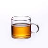 Copo Reto de Chá de Flores de Vidro Espessado com Alça, Copo Transparente Pequeno para Degustação de Chá, Copo de Alto Borossilicato, Copo de Chá Kung Fu, Resistente a Alta Temperatura com Tampa