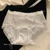 Bragas Jacquard de Algodón Puro para Mujer con Encaje Dulce, Antibacterianas 10A, Entrepierna de Algodón Puro para Bebé Clase A, Bragas de Cintura Media que se Ajustan a las Caderas