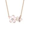 Collar de flor de cerezo súper hada para mujer, cadena de clavícula de nicho, color de alto valor, accesorios de flor de durazno, collar para mujer, 2024