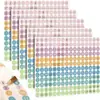 192 Adesivos com Pontos de Data em Folha de Prata, Decoração Colorida de Números para Planner, Adesivos de Calendário Mensal para Agendas e Cadernos
