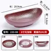 Vajilla especial de melamina para restaurantes de hotpot estilo montaña, platos para servir callos y lonchas de lomo de res, platos creativos para ahumar con hielo seco