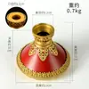 Roda de Mão de Couro Verde Vermelho Ya Exquisito Cobre Esculpido Doméstico Interno Estilo Xizang Tambor Rotativo Desktop Rotativo Barril Dourado Ornamentos