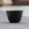 Copo de chá kung fu de cerâmica preta copo de chá mestre Copo Único cerâmica preto boca reta copo de cerâmica copo ovo de dragão japonês laser