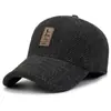 Chapéu de Lã para Homens, Proteção para as Orelhas para Outono e Inverno, Boné de Baseball Quente, Fashion para Meia-Idade e Idosos, à Prova de Frio, à Prova de Vento, Boné de Aba Grossa para Homens