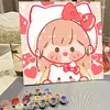 Pintura acrílica dibujos animados infantiles hecho a mano diy pintura al óleo digital pintura al óleo al por mayor verano graffiti decoración para colorear pintura para colgar