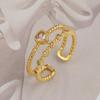 Anillo Europeo y Americano Transfronterizo de Diamante Completo para Mujer, Apertura de Circonita de Gama Alta de Nicho, Anillo Ajustable, No se Desvanece, Venta al por Mayor Versátil
