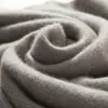 Suéter de Cashmere Espesso de Dupla Camada para Homens, Gola Redonda Pulôver, Tricô de Cor Sólida, Suéter Camada Base, Cashmere Amigo da Pele