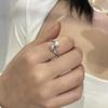 Anillo irregular de metal abierto para el dedo índice femenino, diseño de nicho, perla de alta calidad, moda, personalidad, anillo de viento frío