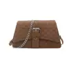 Bolsa de Ombro Retro com Corrente para Mulheres 2026 Nova Moda Estilosa Bolsa Quadrada Pequena com Corrente Bolsa de Ombro Único Transversal Texturizada