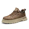 Zapatos de Hombre Otoño Invierno Estilo Nuevo Retro Británico Modernos Botas Martin de Caña Media para Hombre Botines Cortos Casuales para Exteriores de Trabajo