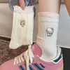 Calcetines de Gato de Dibujos Animados Lindos para Mujer Estilo Japonés Ins de Moda Calcetines Versátiles de Media Pantorrilla Nuevos Calcetines de Media Pantorrilla Femeninos