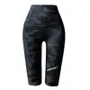 Pantalones Cortos de Ciclismo Camuflaje Verano Cintura Alta Bolsillo Tiburón Pantalones Delgados Control de Vientre Tallas Grandes 100kg Leggings Suministro Transfronterizo