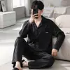 Pijama Cardigan para Hombre Primavera y Otoño Imitación Algodón Manga Larga 2026 Estilo Nuevo Talla Grande Holgado Conjunto de Ropa para el Hogar para Todas las Estaciones
