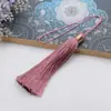 Borla de seda de hielo borla accesorios DIY nudo chino marcapáginas bolsita cordón para ventilador de coche decoraciones de borla