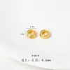 Color Fuerte Mate Retención de Color Oro Arena DIY Amarillo Cuenta de la Fortuna, Cuenta de Transferencia con el Carácter para Bendición, Cuenta Espaciadora para Pulsera y Collar para Mujeres