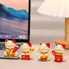 Decorações fofas de gato da sorte para casa, sala de estar, escritório, varanda, pequena decoração, gatinho de resina, atacado de fábrica