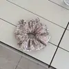 Scrunchie Floral Coração Coreano para Mulheres, Novo Laço de Cabelo de Alta Qualidade 2025, Elástico para Cabelo, Acessório de Cabelo