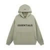 Conjunto de Moletom com Logo em Relevo no Peito Tendência Fear of God Essentials e Calça Fog