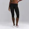 Nuevas mallas plegables transfronterizas de tres cuartos, pantalones de fitness de longitud media absorbentes de sudor y de secado rápido para correr al aire libre, deportes, ciclismo y yoga