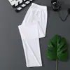 Pantalones Térmicos de Canalé de Moda para Hombre, Elásticos de Primavera y Otoño Estilo Delgado Ropa Interior para Hombre, Nuevos Pantalones Térmicos Semitransparentes de Seda Helada de Talla Grande para Hombre