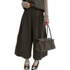 Fotos reales de la nueva colección otoño 2026: Pantalones casuales de mujer Dongdaemun coreanos, texturizados, largo 8/10, pierna ancha, corte recto