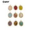 WT-P1991 Colar Brincos Artísticos Diy para Menina Feito à Mão Diy Pedra Multicolor Zircônia Micro Borda Pingente