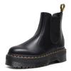 Leiyu 2976 Chelsea Botas Femininas Plataforma Motocicleta Botas Curtas Botas de Couro Britânicas Femininas Plataforma Inferior Slip-on Sapatos