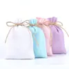 Bolsa de cosméticos de algodón y lino al por mayor bolsa de algodón bolsa de almacenamiento bolsa de embalaje para joyería se puede imprimir logo