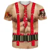 Camiseta de hombre de moda transfronteriza con estampado 3D de patrón navideño, tendencia de moda, manga corta de verano, suministro directo de fábrica