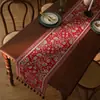 Caminho de Mesa Moderno Simples Jacquard Tecido Colorido Flores Mundo Subaquático Ondas de Primavera Franjas Toalha de Mesa Doméstica Poliéster Caminho de Cama