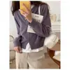 Nueva Colección Primavera y Otoño 2026: Suéter Cárdigan Tejido Ligero de Manga Corta con Cuello Redondo, Corte Holgado para Mujer, Imitación Cachemira