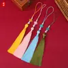 BoTing Nudo Chino Colgante de Perla con Borla Adorno para Coche DIY Colgante para Bolso Broche Decoración Estilo Antiguo Hanfu