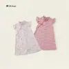 Vestido de verano a cuadros rojos con flores para niña, vestido ligero de princesa para niños, nuevo cheongsam hanfu estilo chino para niña pequeña