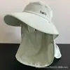 Nuevo Sombrero de Sol de Verano para Mujer, Sombrero de Ala Ancha Grande, Protección para el Cuello y Mascarilla Facial Integrados, Sombrero de Sol Transpirable para Ciclismo al Aire Libre
