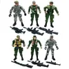 Modelo de Soldado Militar 12 Modelos de Soldado de Policía Antiterrorismo Figuras Articuladas Conjuntas con Armas Venta Caliente Transfronteriza