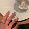 Nuevo anillo abierto de resina de cola de sirena para mujer, anillo ajustable de dedo índice de doble capa, anillo de moda personalizado
