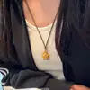 Colar Pingente Estrela e Lua de Origami, Colar Versátil Simples de Nicho de Alta Qualidade, Corrente de Clavícula Personalizada Estilo Ins para Mulheres