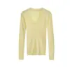 Elegante suéter de punto casual con cuello en U para mujer, nuevo estilo otoño 2026, de manga larga, corte ajustado, versátil suéter interior con escote bajo