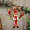 Nueva Guirnalda de Decoración Navideña Ratán Artificial Corona Navideña para Colgar en la Puerta Accesorios de Decoración para Ventanas Decoraciones Navideñas