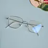Óculos de Metal Retro de Aro Completo de Alta Moda Carlos Reba-Style Sem Parafusos para Mulheres e Homens com Lentes de Grau